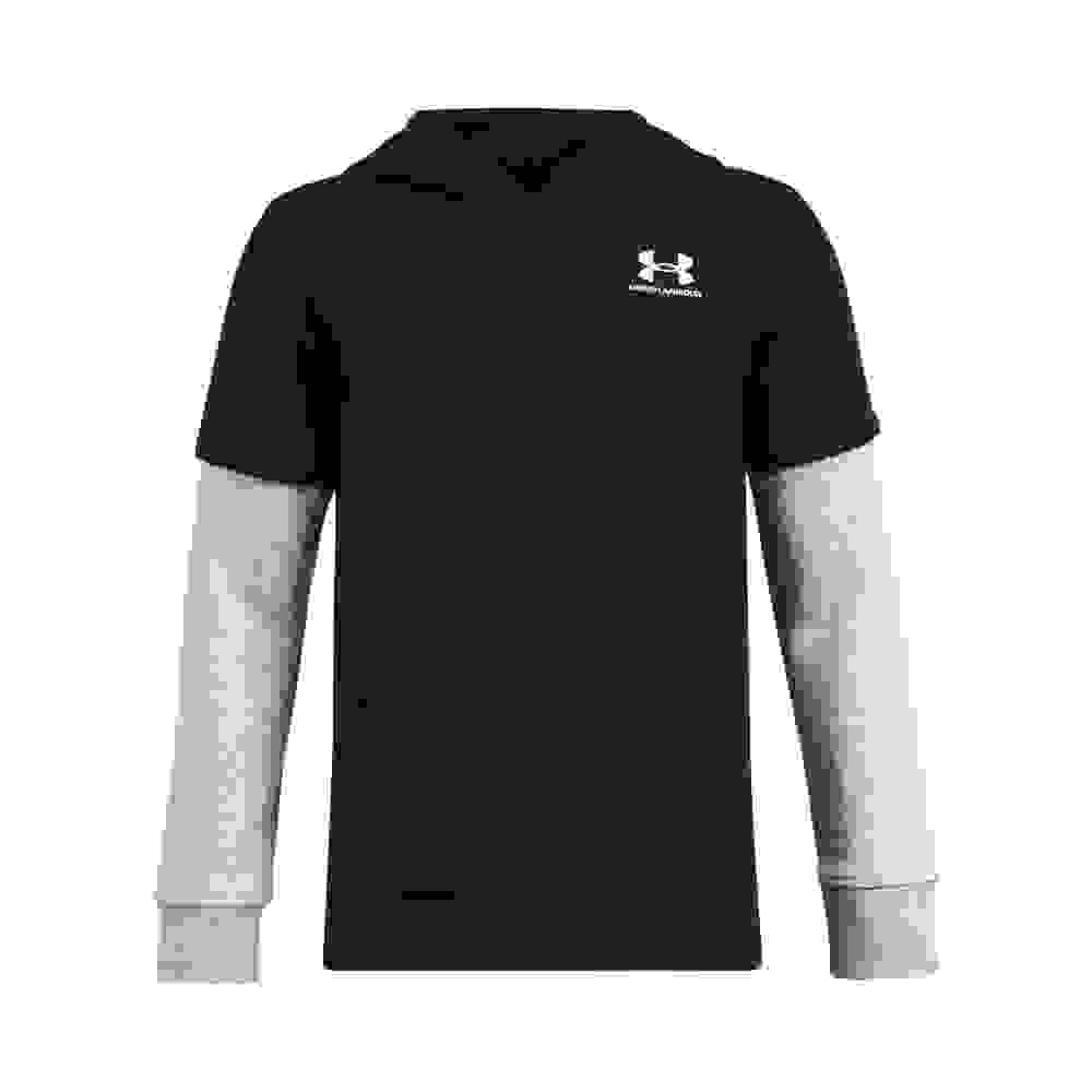 Under Armour UA Icon Fleece Big Boys' Black/Grey Jersey Hoodie